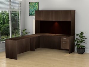 Timeless 71" L-Shape Extended Credenza Work Station