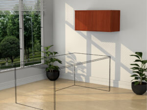 15" x 36" Wall Mounted Hutch with 2-doors - Various Colors