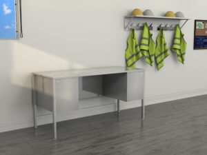 Tuffmaxx Single Pedestal Steel Desk