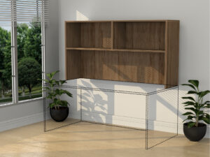 15" x 60" Open Hutch Without Doors - Various Colors