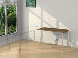 24" or 30" Deep x 48" Long Inspire Return - Various Color with Silver Legs