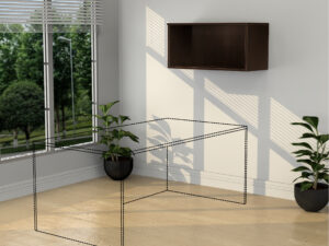 15" x 36" Wall Mounted Hutch (without doors) - Various Color