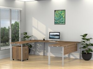 Inspire 71″ U-Shape Work Station with Pedestal and Modesty Panel - Various colors