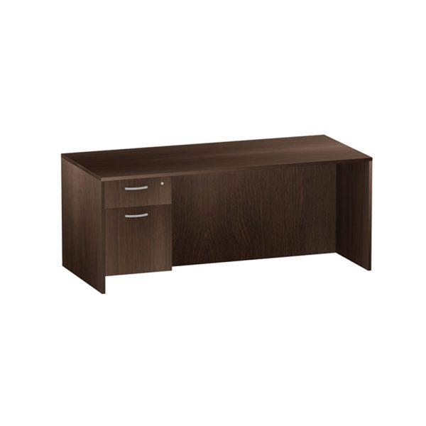 30" x 60" Standard Desk with Box/File Pedestal - Various Colors - Image 2