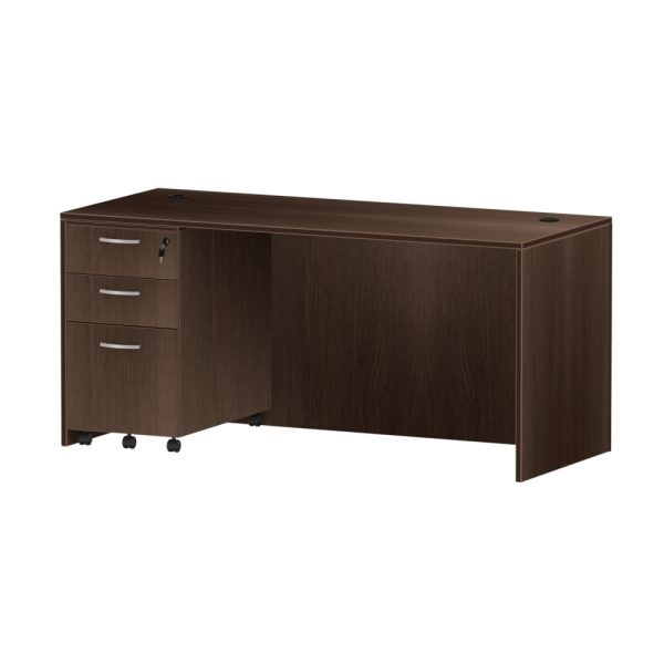 24" x 48" Standard Desk with Box/Box/File Pedestal - Various Colors - Image 3