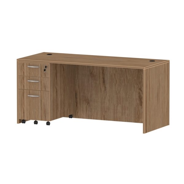 24" x 48" Standard Desk with Box/Box/File Pedestal - Various Colors - Image 2