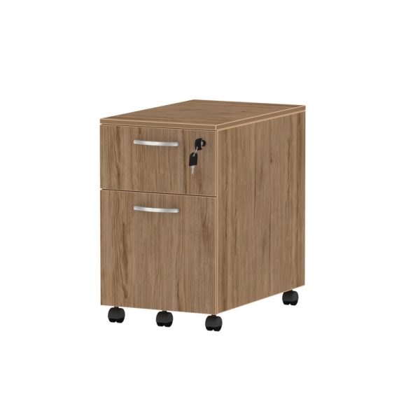 Mobile Universal Pedestal PBF with Top - Various Color - Walnut