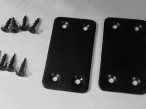 Set of 2 Flat Brackets with 3/4" Wood Screws