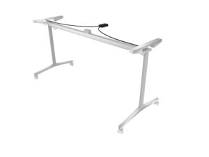 FlipTopTable Base Extends from 48" or 60" or 72" Wide - Cloud White Nesting Table, Training Table