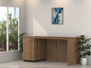 24" x 48" Standard Desk with Box/Box/File Pedestal - Various Colors