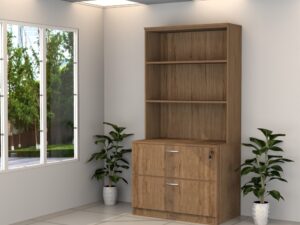 2 Drawer Lateral File with Open Hutch - Various Colors