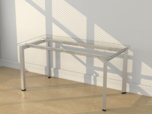 Inspire BASE for 24" OR 30" Deep x 31/49" OR 49/78 Wide  Desk - Silver