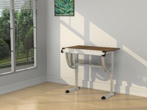 Berkley Adjustable Drawing and Drafting Table with Pewter Frame